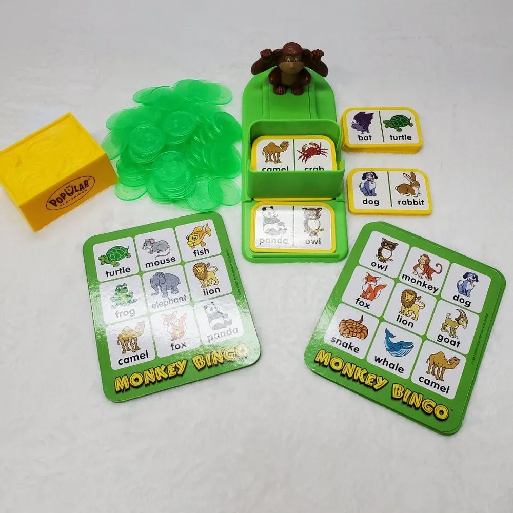 Monkey Bingo Game Kids Children Family